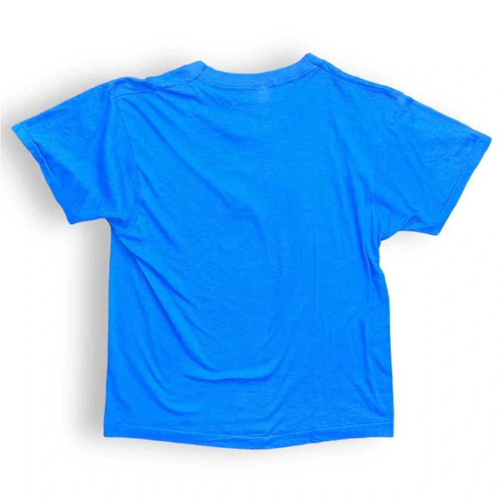 Vintage 1985 Screen Stars “Star Spangled Banner” Blue Single Stitch T-Shirt sz L - Picture 8 of 8